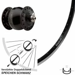 28 Zoll Vorderrad Fahrrad Ryde Sputnik Schwarz Son Nabendynamo