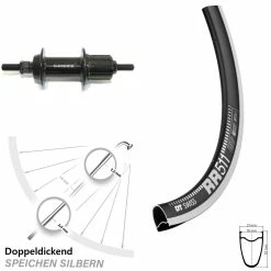Dt-swiss 28 Zoll Hinterrad DT Swiss RR 511 Mit Shimano FH-TY500 Nabe Vollachse 130 Mm