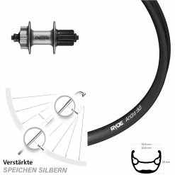Ryde Andra 321 Scheibenbrems-Hinterrad 28-29 Zoll Mit Shimano 6-Loch Deore