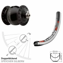 Dt-swiss 28 Zoll Vorderes Rad Mit Nabendynamo Son 28 DT Swiss TK 540