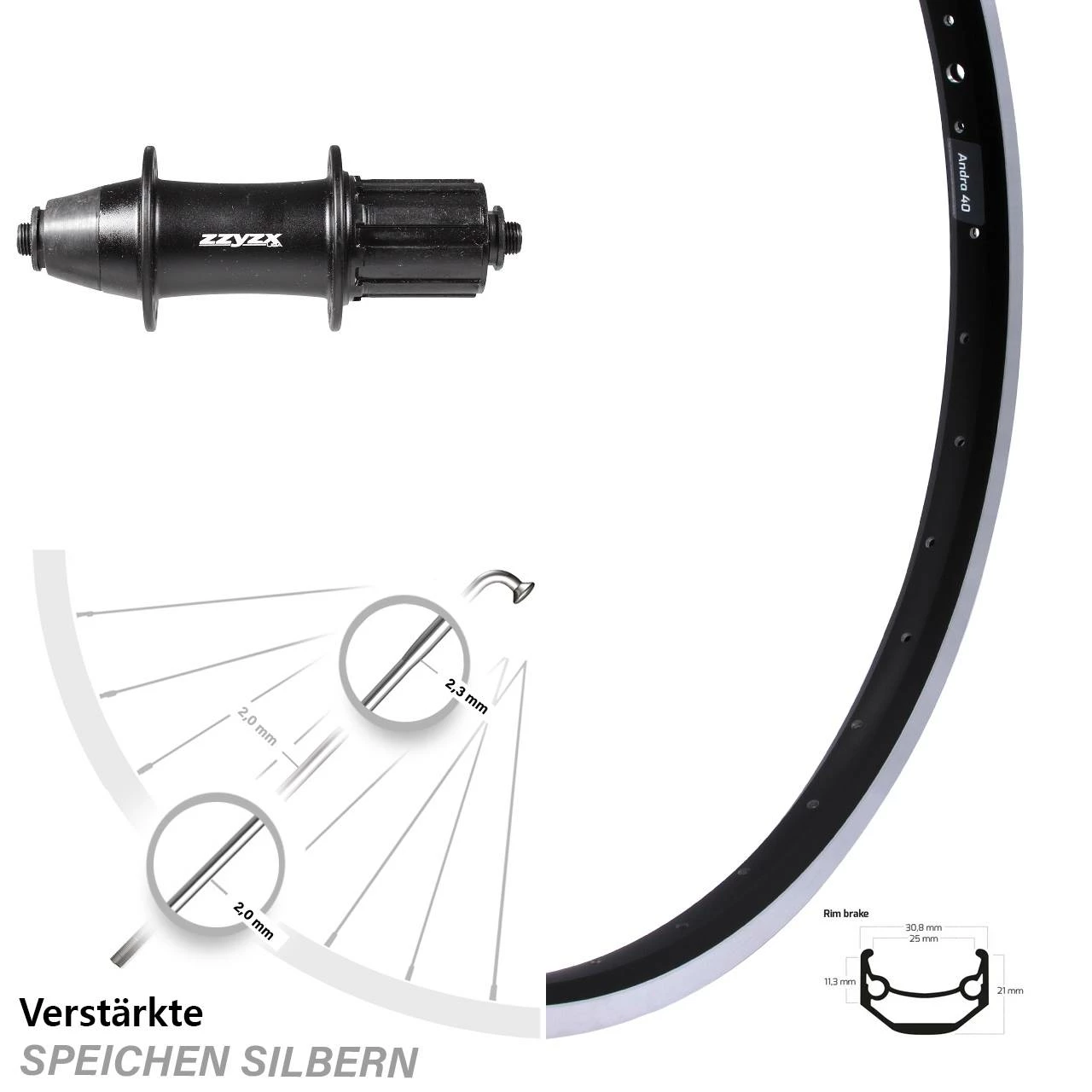 Hinterrad Ryde Andra 40 26 Zoll Mit Formula OV-32 Nabe 1 Hinterrad Ryde Andra 40 26 Zoll Mit Formula OV-32 Nabe