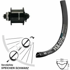 Dt-swiss Vorderrad Mit Nabendynamo Shimano DH-UR700 DT Swiss HX 491 29 Zoll Centerlock