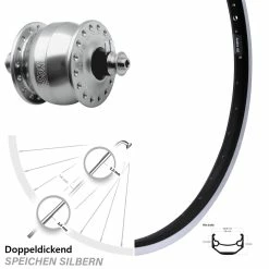 26 Zoll Vorderrad Mit Son Delux Nabendynamo Ryde Andra 40