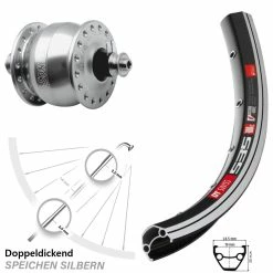 Dt-swiss Son Delux Nabendynamo DT Swiss 535 Vorderrad 26 Zoll