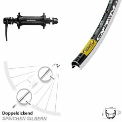 Shimano HB-RS400 Mavic Open Pro SUP Rennrad Vorderrad 28 Zoll