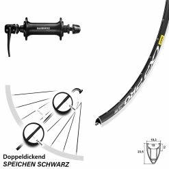 28 Zoll Mavic Vorderrad CXP Pro Shimano HB-RS400