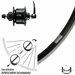 27,5 Zoll Nabendynamo Vorderrad Ryde Andra 35 Shimano Alfine DH-S501