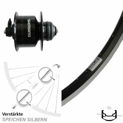 27,5 Zoll Vorderrad Ryde Andra 35 Shimano Nabendynamo Deore DH-3D72