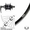 Vorderrad 26 Zoll Ryde Andra 35 Shimano Nabendynamo DH-T4050-1D 1,5 Watt
