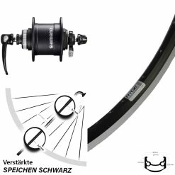 Vorderrad 26 Zoll Ryde Andra 35 Shimano Nabendynamo DH-T4050-1D 1,5 Watt