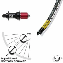 Mavic Open Pro SUP Novatec Rennrad Hinterrad