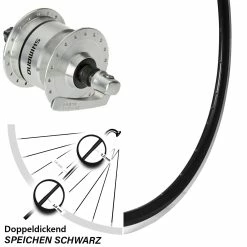 Rennrad Nabendynamolaufrad Shimano DH-3N72 Ryde DP 16