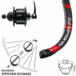 Dt-swiss Vorderrad Mit Nabendynamo Shimano DH-S501 DT Swiss 545 D 26 Zoll Für Scheibenbremse