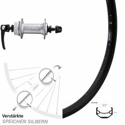 Ryde Andra 40 Disc Vorderrad 24 Zoll Mit Shimano Deore HB-M6000 Nabe Silbern