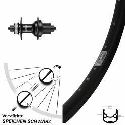 26 Zoll Hinterrad Ryde Andra 30 Disc Mit Shimano FH-MT500 Nabe Microspline