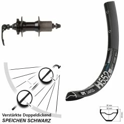 Dt-swiss Hinterrad 6-Loch Novatec 8-11 Fach DT Swiss H 552 29 Zoll