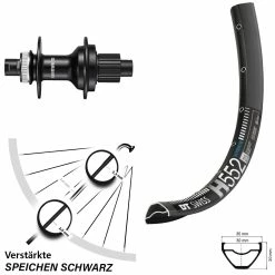 Dt-swiss DT Swiss H 552 Hinterrad 29 Zoll Shimano FH-MT510 Microspline