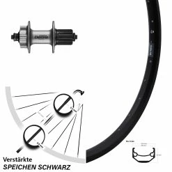 Hinterrad 20 Zoll Ryde Andra 40 Shimano Deore 6-Loch