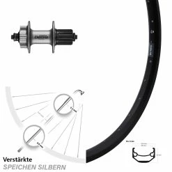 20 Zoll Ryde Andra 40 Hinterrad Shimano Deore 6-Loch