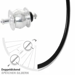 Shutter Precision Nabendynamo Ryde DP 16 Vorderrad 28 Zoll Rennrad