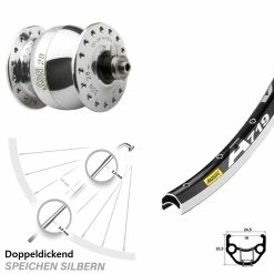 Son 28 Nabendynamo Vorderrad Mavic A 719