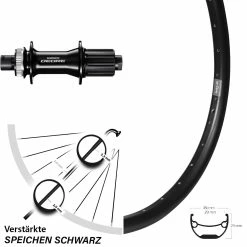 Hinterrad 29 Zoll Ryde Andra 29 Nabe Shimano FH-M6010 Deore Steckachse 142 Mm