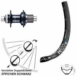 Dt-swiss 29 Zoll Hinterrad DT Swiss H 522 Mit Shimano SLX FH-M7110 Nabe 142 Mm Microspline