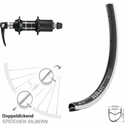 Dt-swiss 28 Zoll Hinterrad DT Swiss RR 411 Asymetrisch Shimano FH-R7000 Schwarz