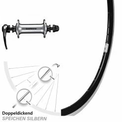 Vorderrad 28 Zoll Ryde Dutch 19 Shimano HB-RS400 Silber