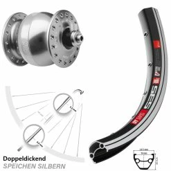 Dt-swiss Nabendynamo Vorderrad DT Swiss 535 Son 28 Zoll