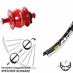 Fahrrad Nabendynamolaufrad Shutter Precision PV-8 Mavic A 719 28 Zoll