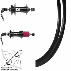 Laufradsatz Ryde DP 16 Rennrad Disc 28 Zoll Mit Novatec Nabe 11-fach