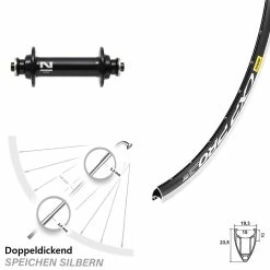 Novatec A291SB Mavic CXP Pro Vorderrad 28 Zoll