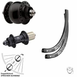 Dt-swiss Laufradsatz Road Disc DT Swiss R 470 Mit Nabe KX-G Shimano Dynamo Son 28