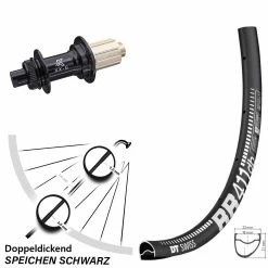 Dt-swiss Hinterrad 28 Zoll Centerlock KX-G Nabe Steckachse 12x142 Mm 11-fach DT Swiss RR 411