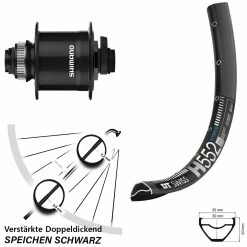 Dt-swiss 29 Und 29+ Zoll Vorderrad Mit Nabendynamo DT Swiss H 552 Shimano DH-UR708-3D Centerlock