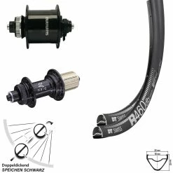 Dt-swiss 28 Zoll Laufradsatz Road Dynamo DT Swiss R 460 Nabe KX-G Shimano DH-UR 705-3D