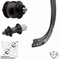 Dt-swiss 28 Zoll Laufradsatz Road Dynamo DT Swiss R 460 Disc Nabe KX-G 11-fach Son 28 Centerlock
