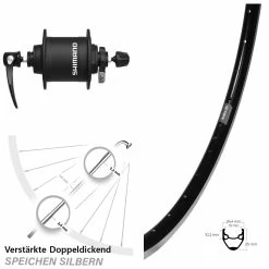 28 Zoll Nabendynamo Vorderrad Ryde Andra 20 Shimano DH-T4000