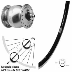 Vorderrad Mit Nabendynamo Son 28 Zoll Ryde Andra 20