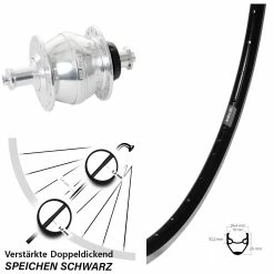 28 Zoll Vorderrad Mit Shutter Precision PV-8 Nabendynamo Ryde Andra 20