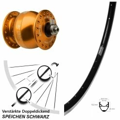 Ryde Andra 20 Laufrad 28 Zoll Son 28 Orange Nabendynamo