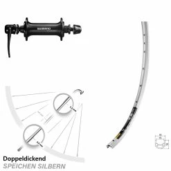 28 Zoll Vorderrad Shimano HB-RS400 Mavic Open Elite