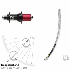 28 Zoll Laufrad Mavic Open Elite Mit Novatec F482SB Nabe