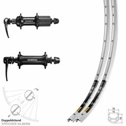 Laufradsatz Shimano Tiagra RS 400 Mit Mavic Open Elite Silber 11-fach