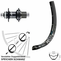 Dt-swiss DT Swiss H 522 Hinterrad 27,5 Zoll Mit Shimano FH-M8110 Microspline