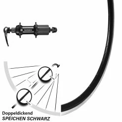 Laufrad 28 Zoll Ryde DP 16 Felgenbremse Shimano Tiagra FH-RS400