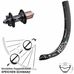 Dt-swiss 27,5 Zolll Hinterrad KX-M 6-loch DT Swiss H 552