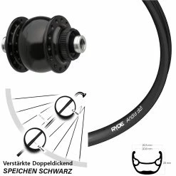 Ryde Andra 321 Vorderrad 28/29 Zoll Mit Son 28 Centerlock Für 12 Mm Steckachse