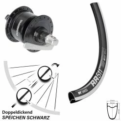 Dt-swiss Shimano DH3N72 DT Swiss RR 511 Rennrad-Laufrad 28 Zoll Schwarz